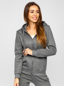 Grafitni dvodijelni komplet ženske trenirke Bolf 0003