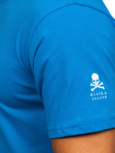 Svijetloplava pamučna muška majica s printom Bolf 14784