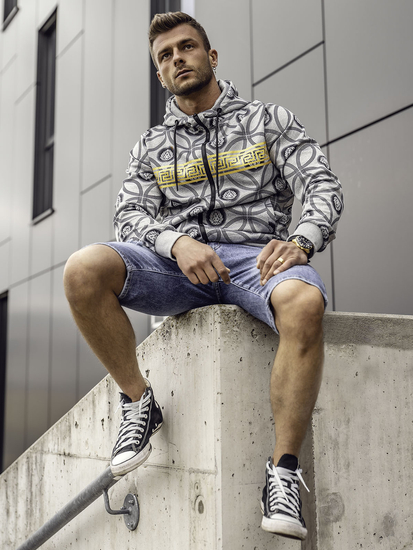 Siva muška majica s kapuljačom na zatvarač Denley 27B8123A