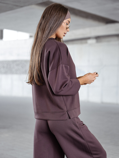 Ženski dvodijelni trenirke komplet čokoladni Bolf 821111