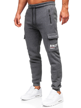 Antracitne cargo muške sportske hlače jogger Bolf JX6028