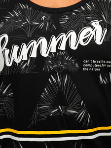 Crno majica tank top s printom Bolf HY812