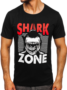 Crna majica muška s printom Bolf KS2652