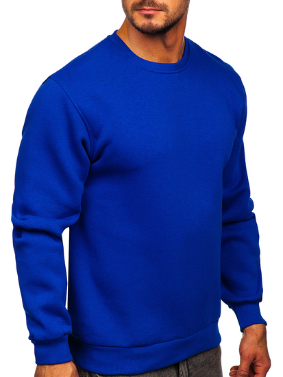 Modra muška dukserica bez kapuljače Bolf 2001