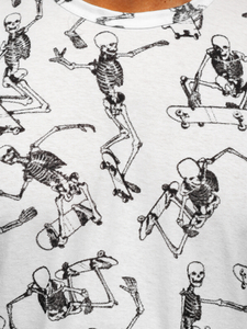 Bijela majica muška s printom Bolf 14916