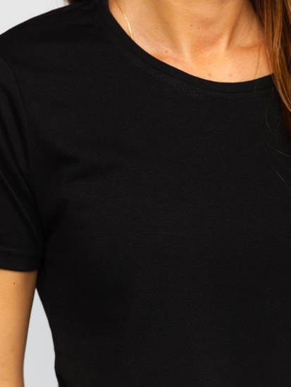 Crno ženska majica bez printa Bolf SD211-3P 3PACK