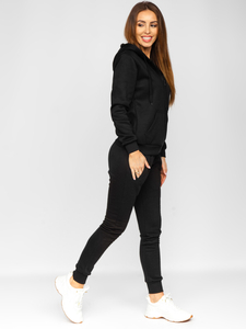 Crni dvodijelni komplet ženske trenirke Bolf 0003