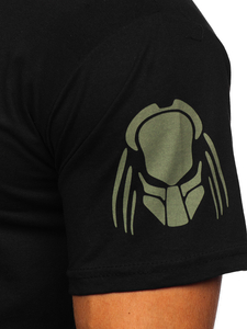 Crna pamučna muška majica s printom Bolf 192379