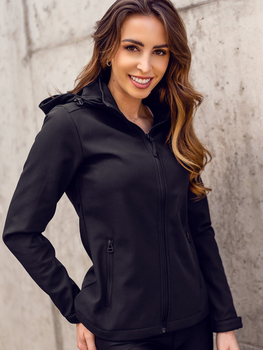 Crna jakna ženska prijelazna softshell Bolf HH018