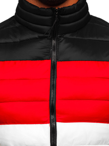 Bijelo-crni prošiveni muški prsluk Bolf HDL88005