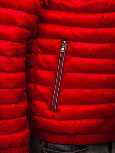 Crvena prošivena prijelazna muška jakna sportska Bolf 6574