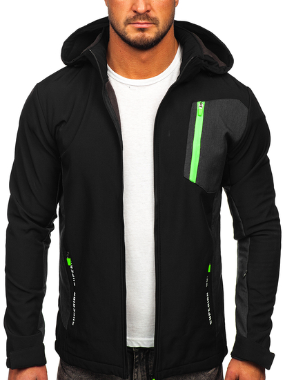 Crna muška prijelazna jakna softshell Bolf HM188