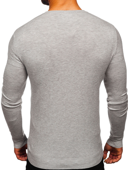 Sivi muški džemper na zip Bolf YY06