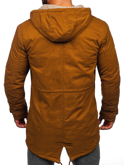 Pamučna zimska parka jakna muška boje devine dlake Bolf EX838A