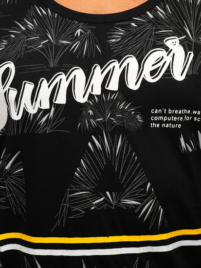 Crno majica tank top s printom Bolf HY812