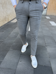 Grafitne muške chino hlače Bolf 0042