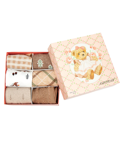 Višebojne ženske čarape s uzorcima Bolf M7-6P-1 6 PACK