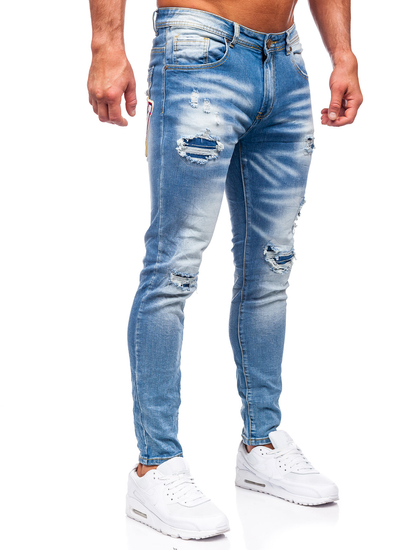 Tamnoplave muške traper hlače skinny fit Bolf E7869B