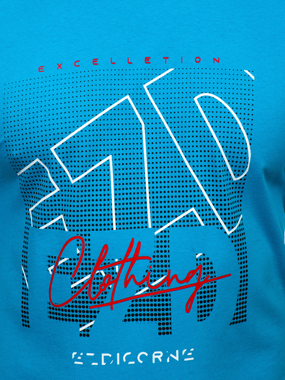 Tirkizna muška pamučna majica Bolf 14748