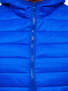 Kobalt prošiven prsluk muški s kapuljačom Bolf LY36