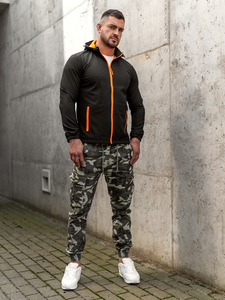 Muška lagana softshell jakna Crna-Narančasto Bolf HH017A