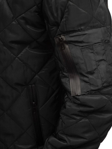 Kurtka męska przejściowa bomberka czarna Denley AK76-A