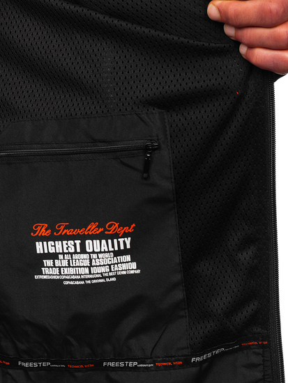 Crno-crvena muška jakna softshell Bolf WX086A