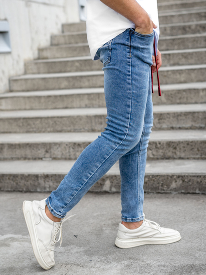 Plave muške traperice skinny fit Bolf KX555-1A