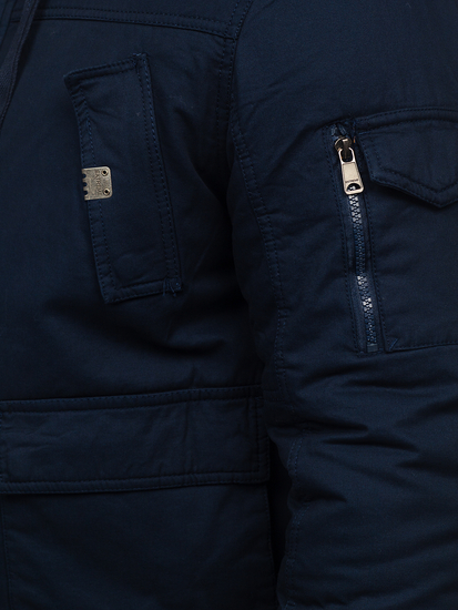 Tamnoplava debela jakna zimska muška pamučna Bolf 1890