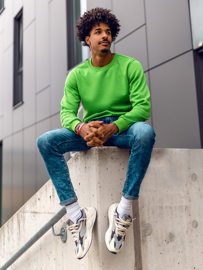 Svijetlozelena dukserica muška bez kapuljače Bolf 2001A