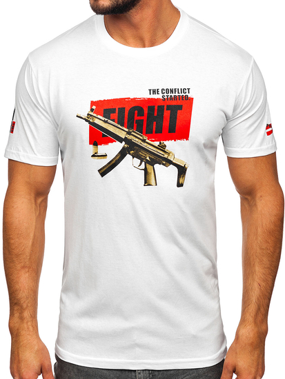 Bijela pamučna majica muška Bolf 14709