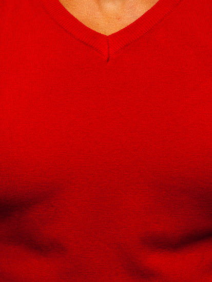 Crveni džemper muški V izrez Bolf YY03