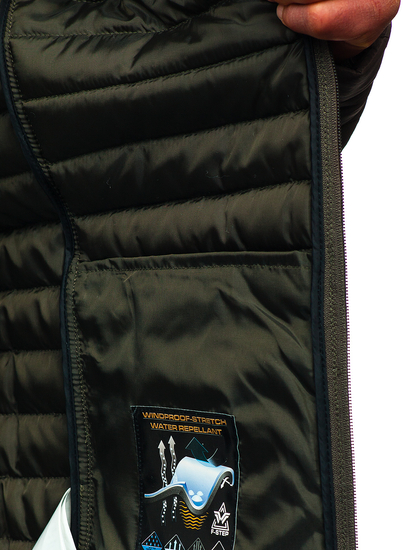 Jakna muška prijelazna sportska kaki Bolf AB031