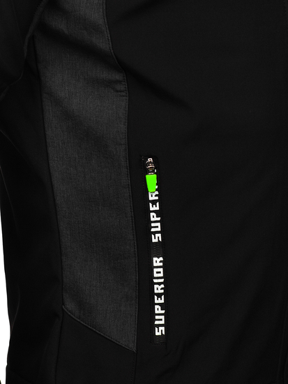 Crna muška prijelazna jakna softshell Bolf HM188