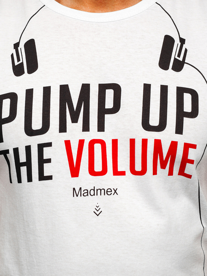 Bijela majica tank top s printom Bolf 14815