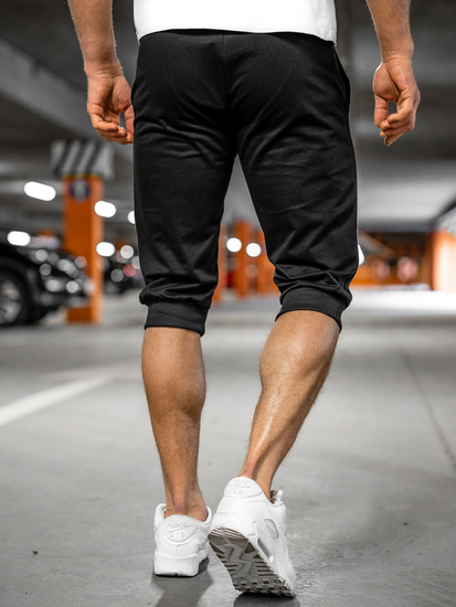 Crne muške široke kratke trenirke Bolf K10002A