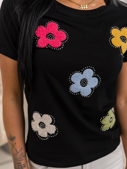 Ženska majica s printom Crna Bolf 95T2529