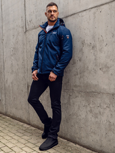 Muška lagana softshell jakna Mornarsko plava Bolf BK122A