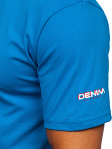 Svijetloplava muška pamučna majica Bolf 14731