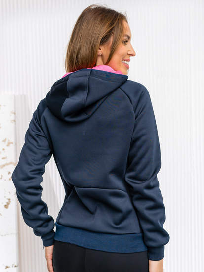 Ženska majica-jakna s kapuljačom tamnoplava Bolf KSW4009A1