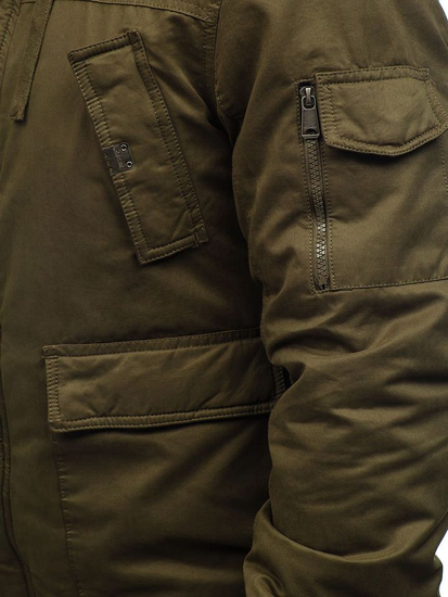 Zelena debela jakna zimska muška pamučna Bolf 1890