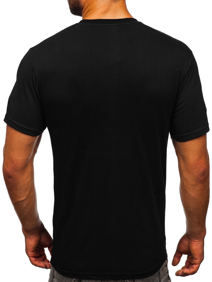 Crna pamučna muška majica s printom Bolf KS1997