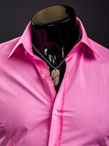 Koralna elegantna muška košulja s dugim rukavima Bolf 1703A