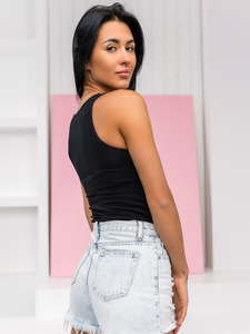 Ženska potkošulja s čipkom Crna Bolf 17K552