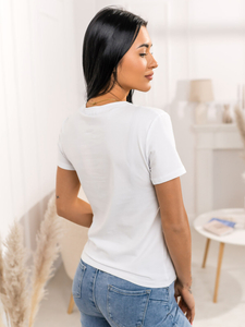 Ženska majica s printom Bijela Bolf 95T2501