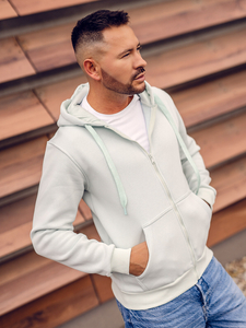 Svijetlo mint muška jakna s kapuljačom Bolf 2008A