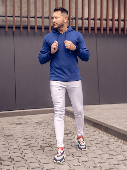 Dukserica muška s kapuljačom indigo Bolf 145380