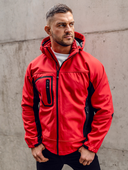 Muška lagana softshell jakna Crvena Bolf T019A