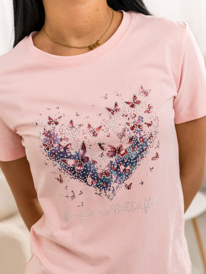 Ženska majica s printom Ružičasta Bolf 95T2523