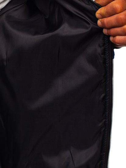 Plava prijelazna jakna muška prošivena bomber Bolf MY-01